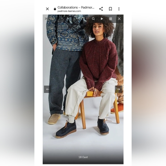 Padmore & Barnes 18 East Pony Hair Asymmetrical Tie Closure Crepe Boot 7 M 8.5 W - Picture 2 of 12